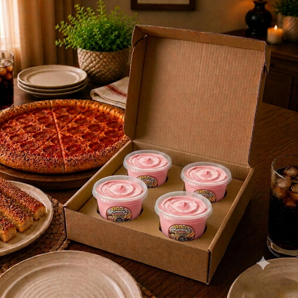 Unkie Monkey's Famous Pizza Crust Dessert Dips Strawberry Supreme 4 Pack
