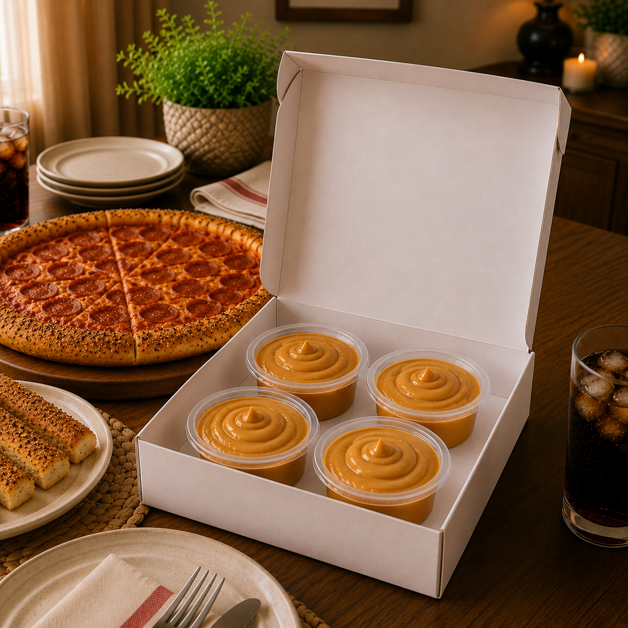 Unkie Monkey's Famous Pizza Crust Dessert Dips Caramel Donut 4 Pack