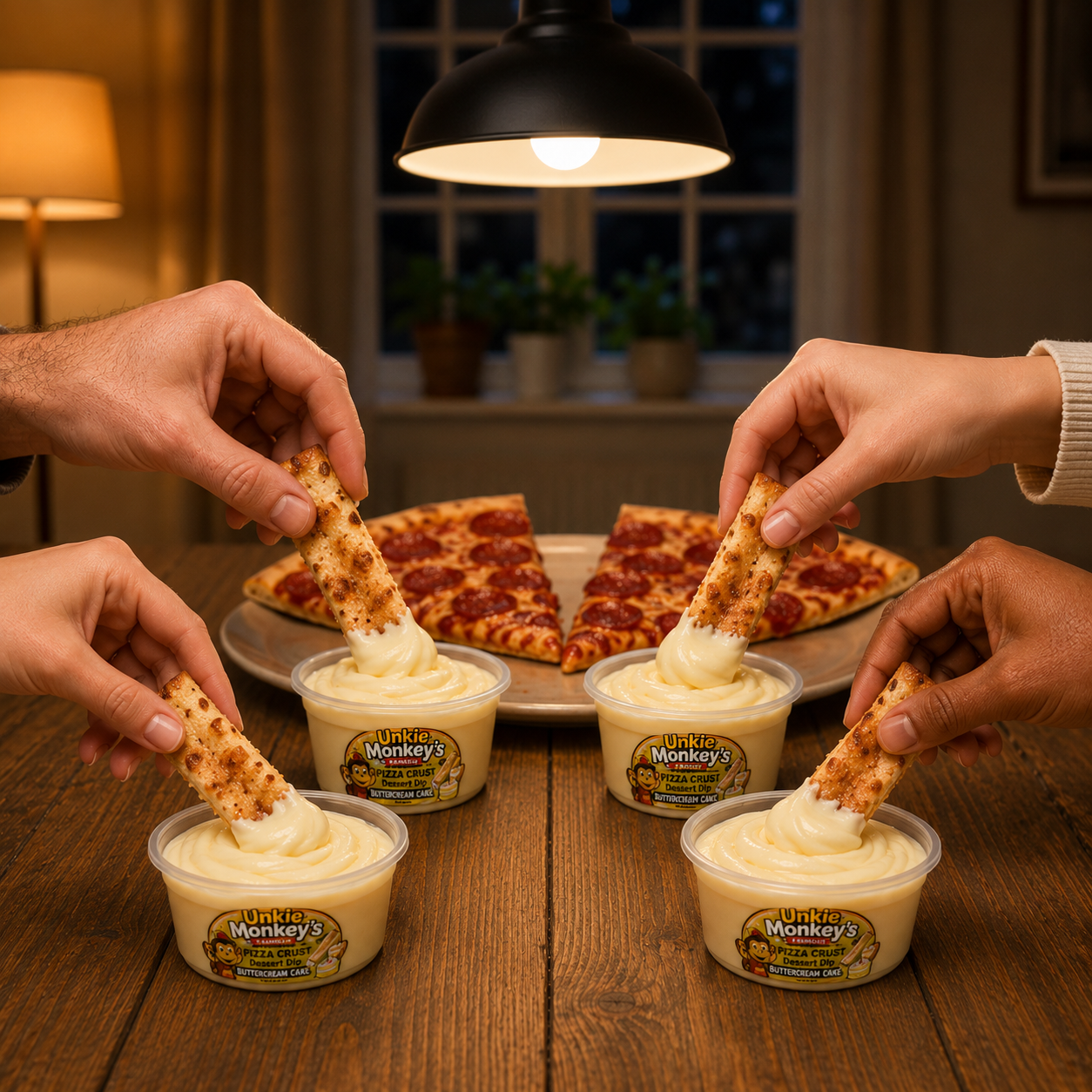 Unkie Monkey's Famous Pizza Crust Dessert Dips Buttercream Cake 4 Pack
