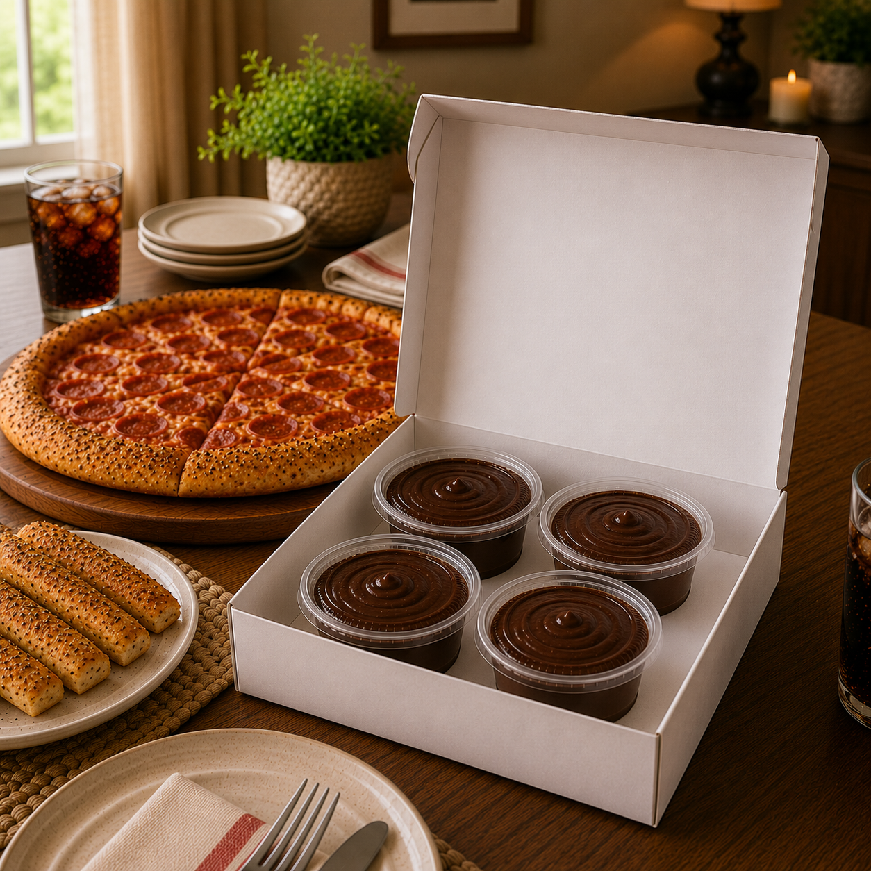 Unkie Monkey's Famous Pizza Crust Dessert Dips Chocolate Cake 4 Pack